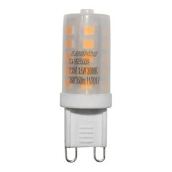 Λάμπα led SMD G9 κεραμική 3.5W 230VAC ντιμαριζόμενη σε 3 επίπεδα δέσμης 360° 3000K θερμό φως