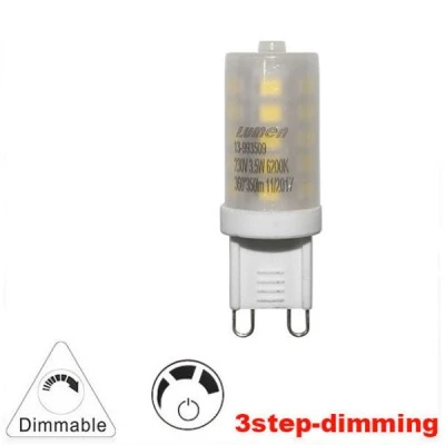 Λάμπα led SMD κεραμική G9 3.5W 230VAC ντιμαριζόμενη 3 επίπεδων δέσμης 360° 6000K λευκό ψυχρό φως Λάμπα led SMD κεραμική G9 3.5W 230VAC ντιμαριζόμενη 3 επίπεδων δέσμης 360° 6000K λευκό ψυχρό φως