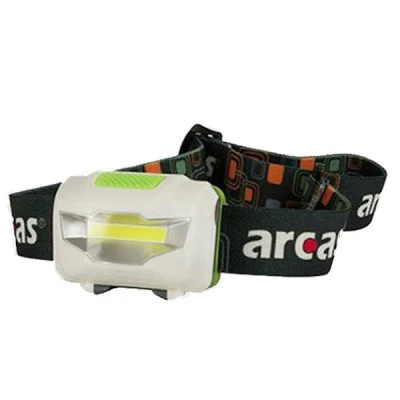Φακός κεφαλής ARC-3W-HEADLIGHT ARCAS LED 120 Lm 3W με 4 λειτουργίες και λαστιχένιο λουράκι