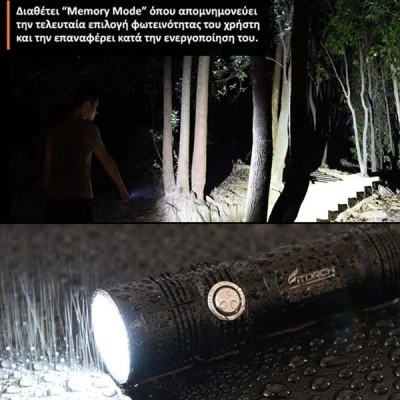 Φακός χειρός FITORCH P26R LED 3600lm με δυνατότητα χρήσης ως Powerbank με κιτ USB