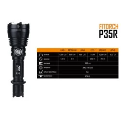 Φακός LED υψηλής φωτεινότητας 1200lm Fitorch με 4 επίπεδα φωτισμού, strobe και SOS