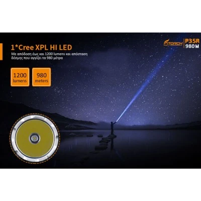 Φακός LED υψηλής φωτεινότητας 1200lm Fitorch με 4 επίπεδα φωτισμού, strobe και SOS Φακός LED υψηλής φωτεινότητας 1200lm Fitorch με 4 επίπεδα φωτισμού, strobe και SOS