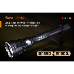 Φακός LED 1350lm με 4 επίπεδα φωτισμού/strobe/SOS με εμβλέλεια έως 1000m από ανοδιωμένο αλουμίνιο
