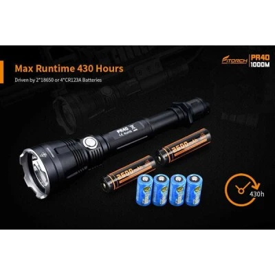 Φακός LED 1350lm με 4 επίπεδα φωτισμού/strobe/SOS με εμβλέλεια έως 1000m από ανοδιωμένο αλουμίνιο