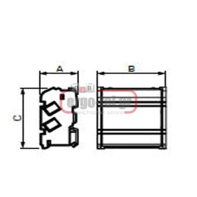 Διακλαδωτήρας - BLOCK διανομής-ράγας PL 407 4Χ63Α 65x85x50mm Διακλαδωτήρας - BLOCK διανομής-ράγας PL 407 4Χ63Α 65x85x50mm