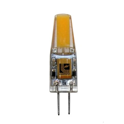 Λάμπα led G4 COB σιλικόνης ισχύος 2W 12VAC/DC 6200k λευκό ψυχρό φως δέσμης 360° 200lm