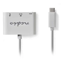 Σταθμός σύνδεσης NEDIS CCGP64765WT02 από USB 3.1 type C αρσενικό σε USB A/USB C/HDMI θηλυκό 0.2m