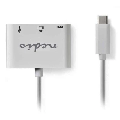 Σταθμός σύνδεσης NEDIS CCGP64765WT02 από USB 3.1 type C αρσενικό σε USB A/USB C/HDMI θηλυκό 0.2m