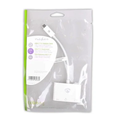 Σταθμός σύνδεσης NEDIS CCGP64765WT02 από USB 3.1 type C αρσενικό σε USB A/USB C/HDMI θηλυκό 0.2m