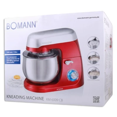 Κουζινομηχανή BOMANN KM 6009 CB 1000W 220-240V 50Hz με αποσπώμενο διαφανές καπάκι για τον κάδο