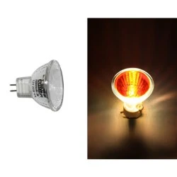 Λάμπα DICHROIC PAR11 κλειστή ισχύος 20W 12V κόκκινο φως Φ35mm δέσμη 38° και διάρκεια 2000h