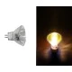Λάμπα DICHROIC PAR11 ισχύος 20W 12V κίτρινο φως κλειστή Φ35mm δέσμη 38° και διάρκεια 2000h