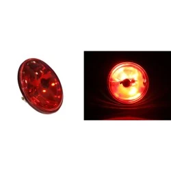 Λάμπα SEALED BEAM σκληράς υάλου PAR36 ισχύος 30W 12V Ø110mm κόκκινη