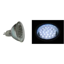 Λάμπα led PAR16 ισχύος 1.4W 12VAC/DC δέσμης 30° ψυχρό λευκό φως με γυάλινο σώμα και κάλυμμα
