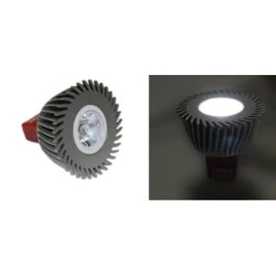 Λάμπα led MR16 ισχύος 3W 12V AC/DC με 1Led δέσμης 10° λευκό ψυχρό φως