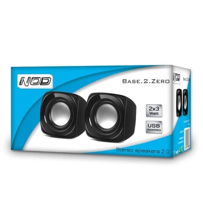 Στερεοφωνικά ηχεία 2.0 NOD Base.2.Zero 2x3W κατάλληλα για laptop H/Y & συσκευές αναπαραγωγής ήχου