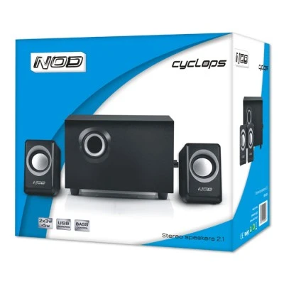 Στερεοφωνικά ηχεία NOD Cyclops 2.1, 2x3W & 1x5W με ενδεικτική LED λυχνία λειτουργίας