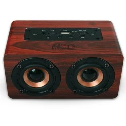 Ξύλινο φορητό bluetooth ηχείο NOD CONCERTO 2 x 5W με εμβέλεια σύνδεσης έως 10m και διακόπτη On/Off