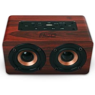 Ξύλινο φορητό bluetooth ηχείο NOD CONCERTO 2 x 5W με εμβέλεια σύνδεσης έως 10m και διακόπτη On/Off