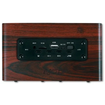 Ξύλινο φορητό bluetooth ηχείο NOD CONCERTO 2 x 5W με εμβέλεια σύνδεσης έως 10m και διακόπτη On/Off