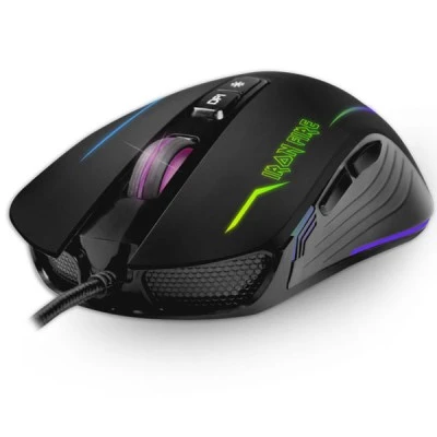 Ενσύρματο RGB Gaming ποντίκι NOD IRON με ανάλυση έως 3200DPI με πλήκτρο επιλογής μοτίβου φωτισμού