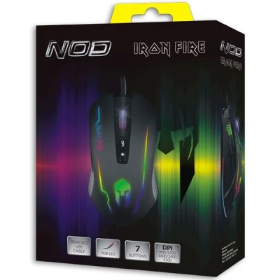 Ενσύρματο RGB Gaming ποντίκι NOD IRON με ανάλυση έως 3200DPI με πλήκτρο επιλογής μοτίβου φωτισμού