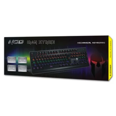 Ενσύρματο μηχανικό gaming πληκτρολόγιο NOD IRON STRIKE με backlight RGB LED φωτισμό 6 χρωμάτων