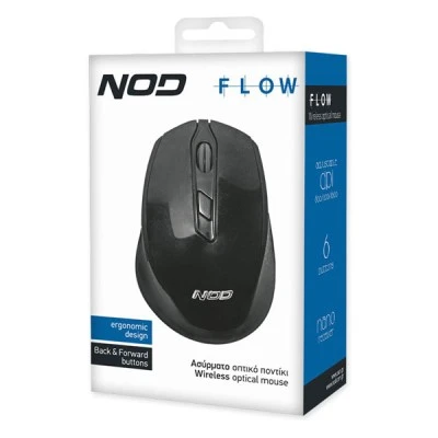 Ασύρματο οπτικό ποντίκι NOD FLOW 1600 DPI με οπτικό αισθητήρα και αντιολισθητικές λεπτομέρειες Ασύρματο οπτικό ποντίκι NOD FLOW 1600 DPI με οπτικό αισθητήρα και αντιολισθητικές λεπτομέρειες