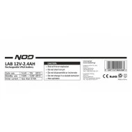 Μπαταρία μολύβδου NOD LAB 12V 2.4AH 14.4V-15V F5 < 0.72A ιδανική για UPS