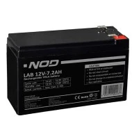 Μπαταρία μολύβδου NOD LAB 12V-7.2AH 14.4V - 14.9V κατάλληλη για UPS συστήματα συναγερμού κ.ά.