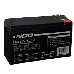 Μπαταρία μολύβδου NOD LAB 12V-7.2AH 14.4V - 14.9V κατάλληλη για UPS συστήματα συναγερμού κ.ά.
