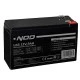 Μπαταρία μολύβδου NOD LAB 12V-9AH 151x64x93mm με χαμηλό βαθμό αυτοεκφόρτισης ιδανικό για UPS