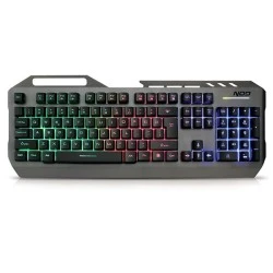 Ενσύρματο gaming πληκτρολόγιο NOD DEFENDER με RGB LED οπίσθιο φωτισμό και επιφάνεια από gun metal