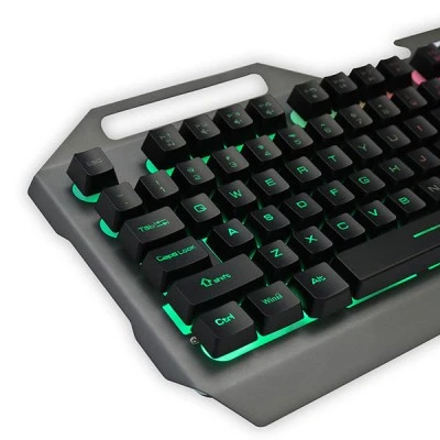 Ενσύρματο gaming πληκτρολόγιο NOD DEFENDER με RGB LED οπίσθιο φωτισμό και επιφάνεια από gun metal