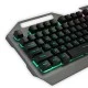 Ενσύρματο gaming πληκτρολόγιο NOD DEFENDER με RGB LED οπίσθιο φωτισμό και επιφάνεια από gun metal