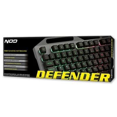 Ενσύρματο gaming πληκτρολόγιο NOD DEFENDER με RGB LED οπίσθιο φωτισμό και επιφάνεια από gun metal