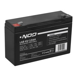 Μπαταρία μολύβδου NOD LAB 6V-12AH αδιάλειπτης ισχύος με χαμηλό βαθμό αυτοεκφόρτισης