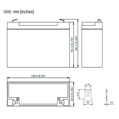 Μπαταρία μολύβδου NOD LAB 6V-12AH αδιάλειπτης ισχύος με χαμηλό βαθμό αυτοεκφόρτισης Μπαταρία μολύβδου NOD LAB 6V-12AH αδιάλειπτης ισχύος με χαμηλό βαθμό αυτοεκφόρτισης