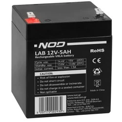 Μπαταρία μολύβδου NOD LAB 12V-5AH αδιάλειπτης ισχύος με χαμηλό βαθμό αυτοεκφόρτισης