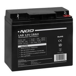 Μπαταρία μολύβδου NOD LAB 12V-18AH μεγάλης διάρκειας ζωής με χαμηλό βαθμό αυτοεκφόρτισης