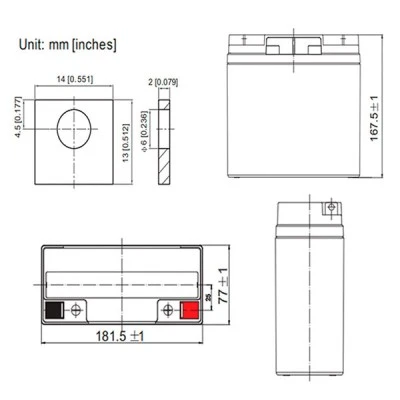 Μπαταρία μολύβδου NOD LAB 12V-18AH μεγάλης διάρκειας ζωής με χαμηλό βαθμό αυτοεκφόρτισης