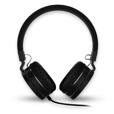 Ενσύρματα on-ear ακουστικά NOD LIVE με μικρόφωνο σε μαύρο χρώμα