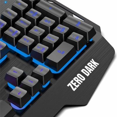 Ενσύρματο gaming πληκτρολόγιο NOD ZERO DARK US με RGB LED οπίσθιο φωτισμό & επιφάνεια από αλουμίνιο