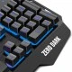 Ενσύρματο gaming πληκτρολόγιο NOD ZERO DARK US με RGB LED οπίσθιο φωτισμό & επιφάνεια από αλουμίνιο