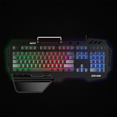 Ενσύρματο gaming πληκτρολόγιο NOD ZERO DARK US με RGB LED οπίσθιο φωτισμό & επιφάνεια από αλουμίνιο