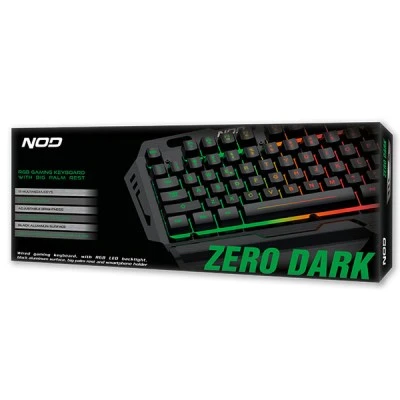 Ενσύρματο gaming πληκτρολόγιο NOD ZERO DARK US με RGB LED οπίσθιο φωτισμό & επιφάνεια από αλουμίνιο