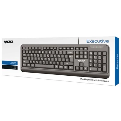 Ενσύρματο πληκτρολόγιο NOD Executive με Ελληνικό layout και πτυσσόμενα ποδαράκια Ενσύρματο πληκτρολόγιο NOD Executive με Ελληνικό layout και πτυσσόμενα ποδαράκια