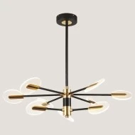 Led κρεμαστό φωτιστικό μαύρο/χρυσό 63W 3000/4000/6000k 4725lm εσωτερικού χώρου 25000h