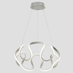 Κρεμαστό Led φωτιστικό στρογγυλό λευκό Φ52x120 60W θερμό φως 3000k 4583lm δέσμης 120° 25000h