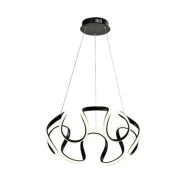 Κρεμαστό Led φωτιστικό στρογγυλό μαύρο Φ52x120 60W θερμό φως 3000k 4583lm δέσμης 120° 25000h